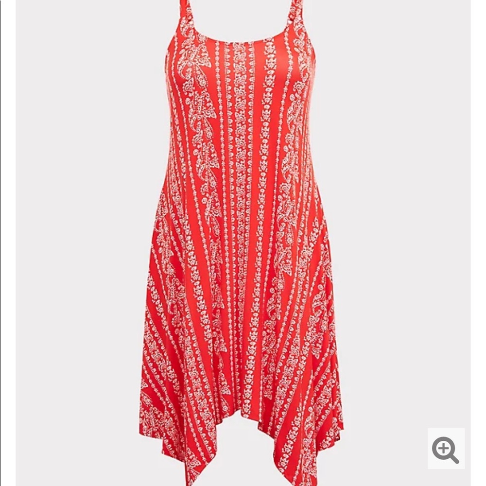 Torrid Red Stripe Jersey Trapeze Dress